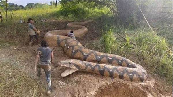 Geger! Warga Serang Temukan Ular Piton Raksasa Di Permukiman Warung Jaud, Petugas Kewalahan!